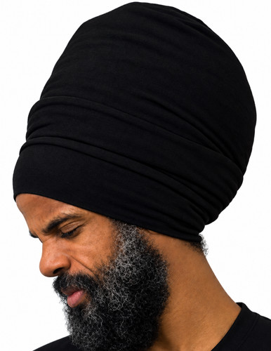 Black handmade stretch - black, beanie